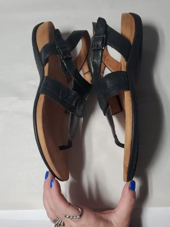 Vionic Lupe Womens Orthotic Sandals Size 9.5 Wide Black Comfort Slingback FlipFl - Picture 5 of 13